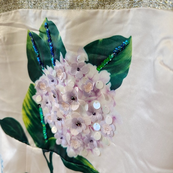 L’Atiste women Floral Embellished Midi Dress with sequin details small - Picture 4 of 8